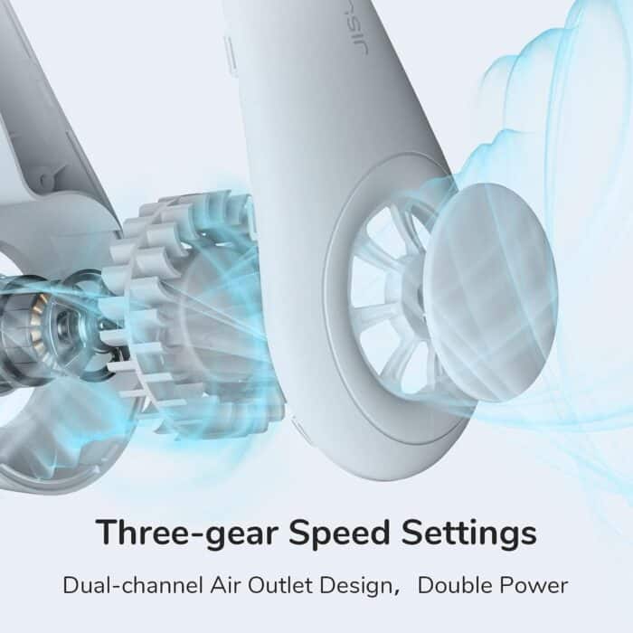 Portable Neck Fan Electric Wireless Fan Rechargeable USB Mini Fan Bladeless Personal Fans Hanging Neck Cooler for Outdoor Sports