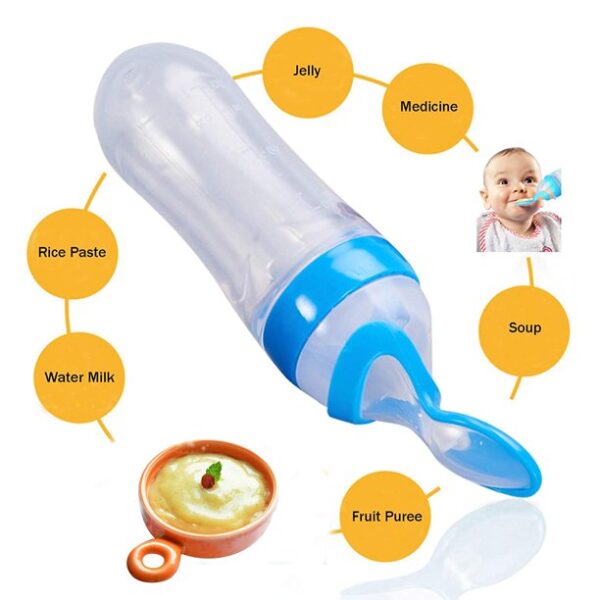 Silicone Bottle Feeding Baby Spoon Feeder